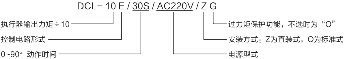 DCL General Actuator Order Code | DCL General Actuator Order Code